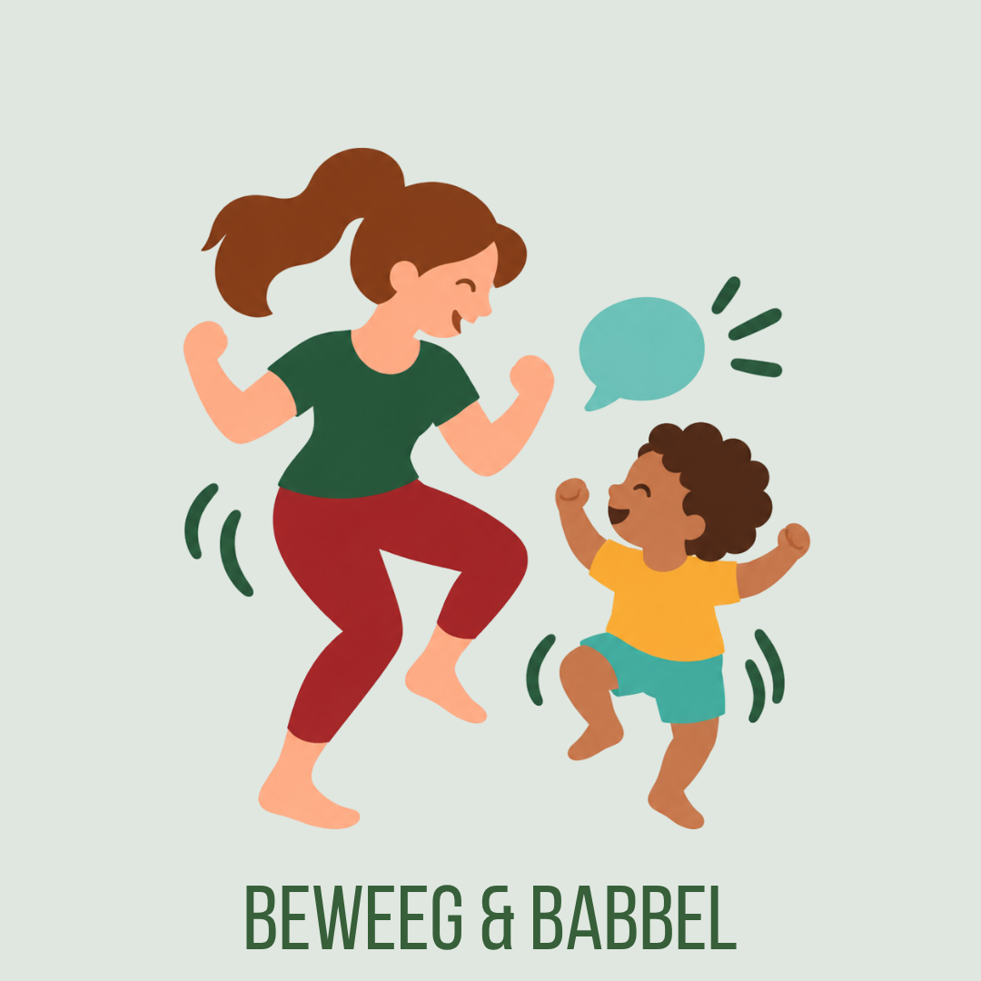 Samen met je kind bewegen, dansen en spelen, en daarna gezellig bijpraten.